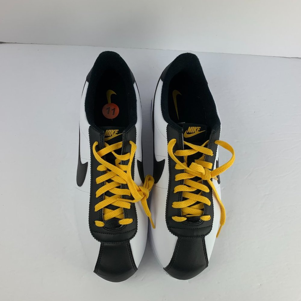 Nike Cortez Basic Leather 'White Black Amarillo' - Picture 12 of 12